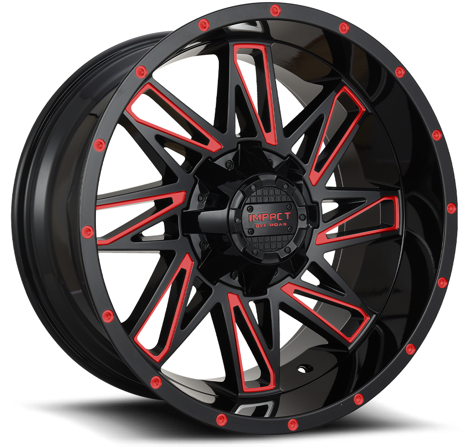 814 Black Red Milled