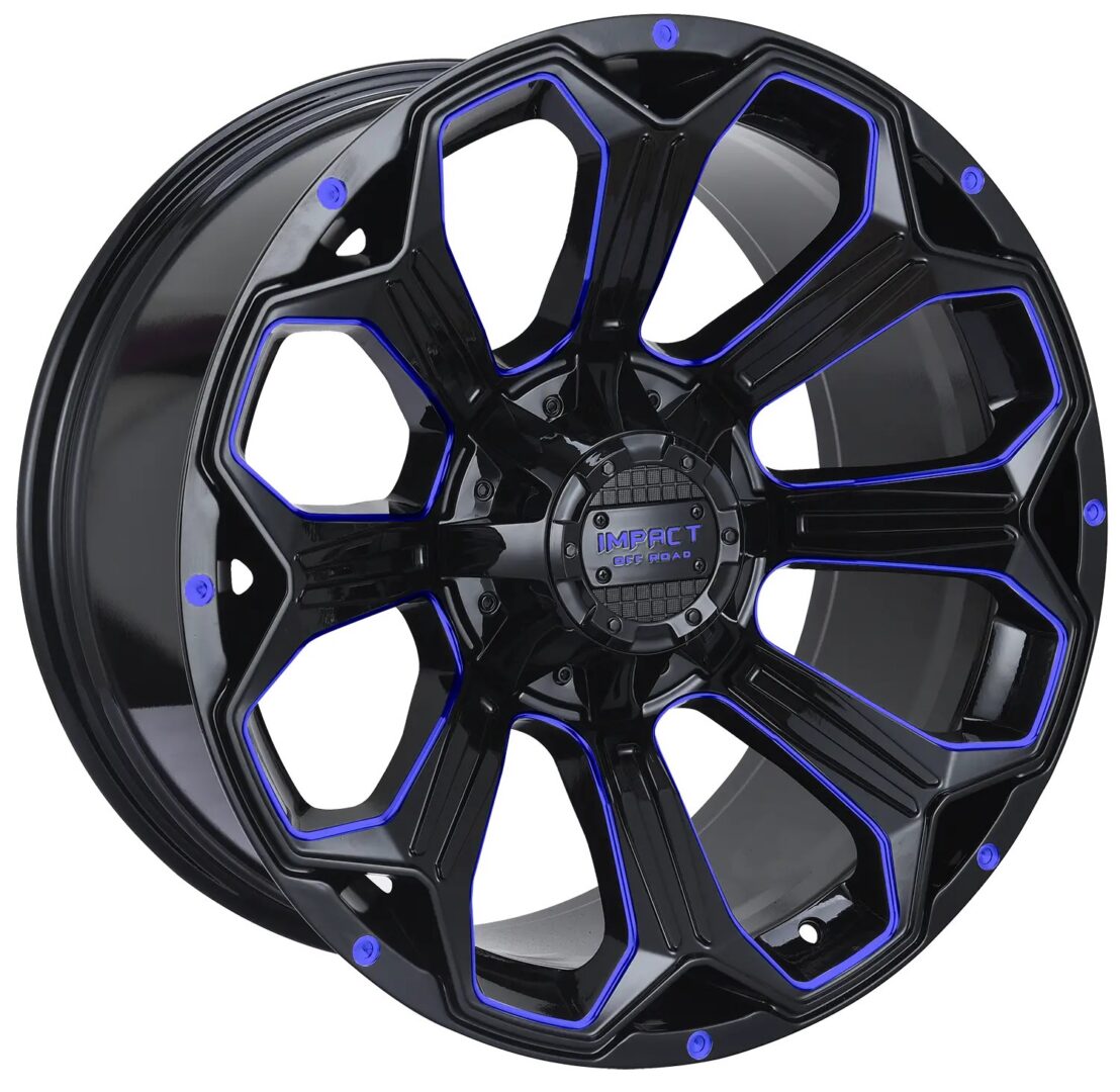817 Black With Blue
