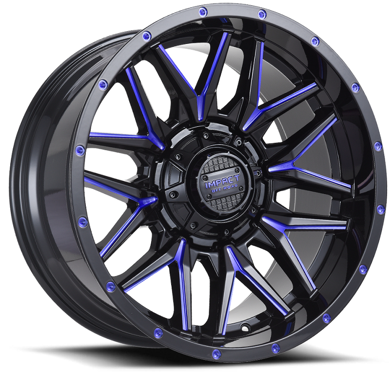 819 Black Blue Milled